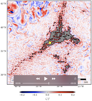 Lucky Strike relative vorticity